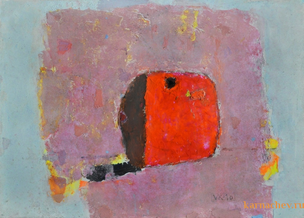 Яблоко ЕВЫ  ватман, масло. 30 х 42  - 2010 г.    (Продано).